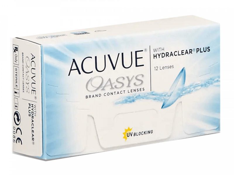 Acuvue Oasys With Hydraclear Plus (12 stk), 1-2 wöchentliche Kontaktlinsen