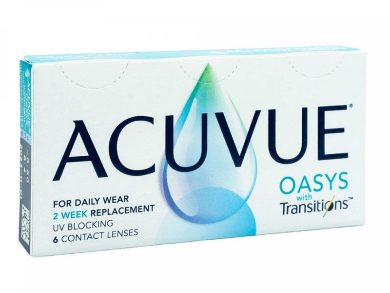 Acuvue Oasys with Transitions (6 stk), 1-2 wöchentlich lichtabdunkelnde Kontaktlinsen